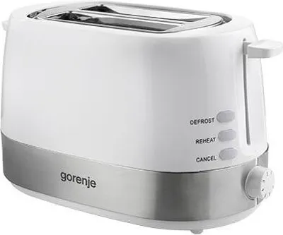 Produktbild von Gorenje T850WE, 2 Scheibe(n), Weiß, Metall, Kunststoff, 850 W, 1 m, 307 mm