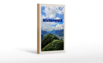 Produktbild von Holzschild Reise 12x18 cm Wienerwald Österreich Wälder Natur