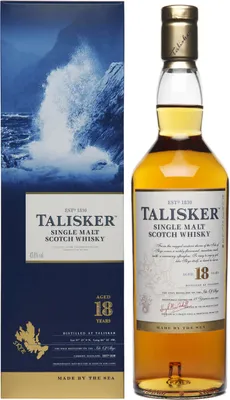 Produktbild von Talisker 18YO Whisky 700ml in einer Schachtel