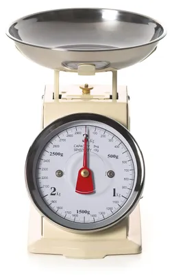 Küchenwaage Vintage Edelstahl 3 kg / 10 g creme