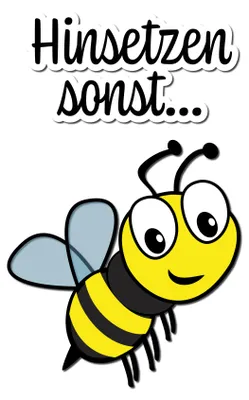 Produktbild von Deko Aufkleber Toilettendeckel – Lustiger Badezimmer Funsticker für WC Deckel / Spülkasten R173-01 Biene