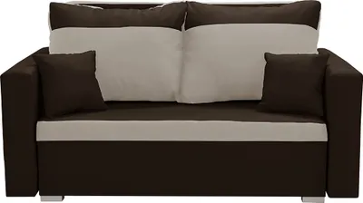 Produktbild von 2-Sitzer-Sofa mit Schlaffunktion ASTO3 - Dunkelbraun/Beige