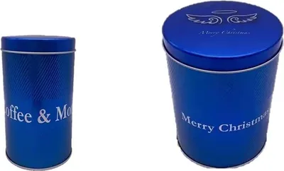 Produktbild von Keksdosen Plätzchendose Kaffeedose 2er Set mit Merry Christmas-Design