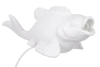 Produktbild von Gilde Tischleuchte Fisch Koi Kunstharz weiß