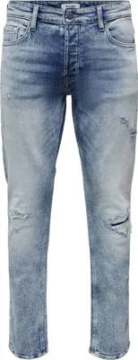 Produktbild von ONLY & SONS Slim Fit Jeans Basic Denim Hose ONSLOOM Stretch Tapered Trousers Größe: 31W / 32L