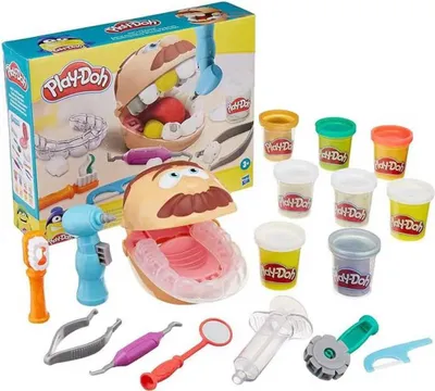 Immagine prodotto di Play-Doh F12595L0 Play-Doh Knete Dr. Wackelzahn farbsortiert 8 Farben je 56,0 g