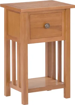 Produktbild von The Living Store Zeitungstisch mit Schublade 35x27x55 cm Massivholz Eiche