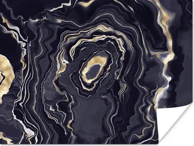 Produktbild von MuchoWow® Poster Marmor - Geode - Achat - Gold 160x120 cm - Foto Plakat