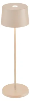 Produktbild von Zafferano Olivia Pro Sand LED-Tischleuchte, wiederaufladbar und dimmbar - 2200-2700-3000 K, 9 Stunden Leuchtdauer bei voller Leistung