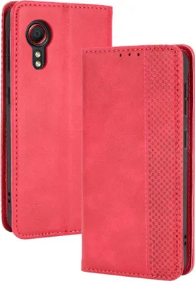 Produktbild von Samsung Galaxy Xcover 5 Hülle - Coverup Vintage Style Klapphülle - Rot