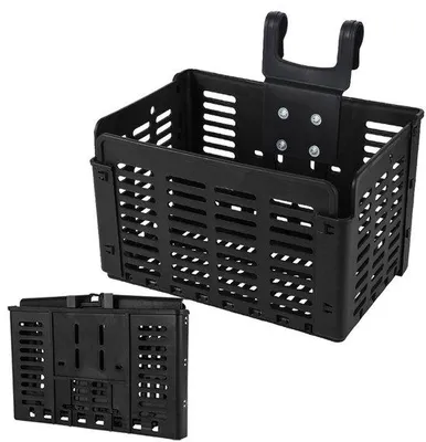 Image de Support pour guidon de vélo – Support pour vélo – Supports de rangement amovibles pour l'avant – Pliables – Adaptés aux VTT et aux vélos électriques – Matériau PP – Noir
