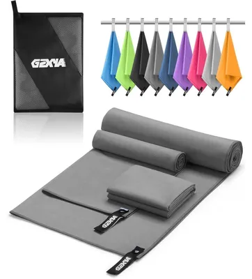 Productafbeelding van Microvezel handdoekenset voor fitness en sport, 3-delig