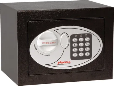 Produktbild von Phoenix Compact Home Office SS0721E Schwarzer Sicherheitstresor mit elektronischem Schloss