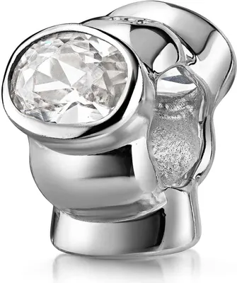 Produktbild von MATERIA by Matthias Wagner Zirkonia Bead Silber 925 Damen Charm Anhänger weiß 618