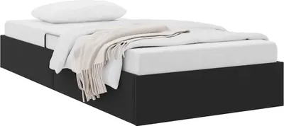 Immagine prodotto di Letto con Contenitore con testiera Nero 90 x 190 cm Velluto