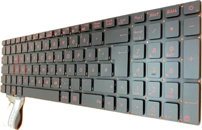 Produktbild von DEUTSCHE - Tastatur Keyboard Ohne Rahmen mit Beleuchtung kompatibel für ASUS N551JK, N551JM