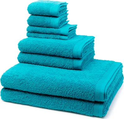 Produktbild von Möve Superwuschel 2 X Seif- 2 X Gäste- 2 X Dusch- 2 X Handtuch im Set Extraweiches Handtuch, Aus 100% hochwertiger Baumwolle, Mit eingesticktem Markenlogo