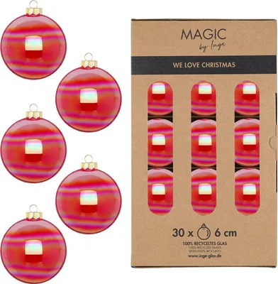 Produktbild von Inge Glas - Kugel - 30 Stück - Dazzling Ruby