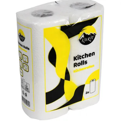 Produktbild von Küchenrollen 32 Rollen pro Beutel - 2-lagige Haushaltstücher 50 Blatt pro Rolle,Certified, mit Ecolabel, Küchenpapier aus Zellulose, Küchentücher
