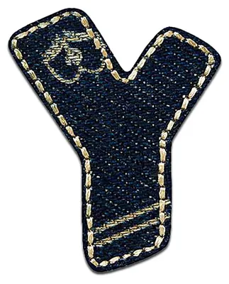 Produktbild von Buchstabe Y 2.7 x 3.3 cm: Alphabet Buchstabe Einzeln Auswählbar - Aufnäher, Bügelbild, Aufbügler, Applikationen, Patches, Flicken, Zum Aufbügeln
