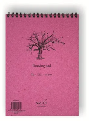 Image de SMLT bloc à dessin A4 carnet à anneaux 120gr 60 feuilles papier blanc