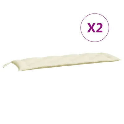 Obrázek produktu pro Poduška na zahradní lavici krémově bílá 150x(50+50)x7 cm oxford