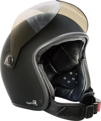 Image de Bores casque Bogo 2 Jethelm matt Black sans contrôle ECE 22.05, ne correspond pas au StVO-XS