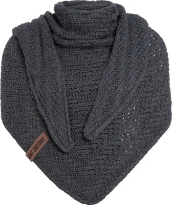 Produktbild von Knit Factory Sally Dreiecksschal - Anthrazit - 220x85 cm