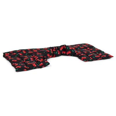 Produktbild von Leinsamenkissen Schulter & Nackenkissen mit Kragen für Nacken, Rücken, Schulter - Körnerkissen als Wärmekissen (cherry-black, Leinsamen)