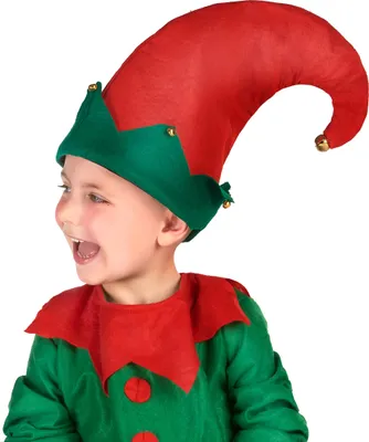 Immagine prodotto di Cappello da elfo con campanelle per bambini Accessorio natalizio rosso-verde -