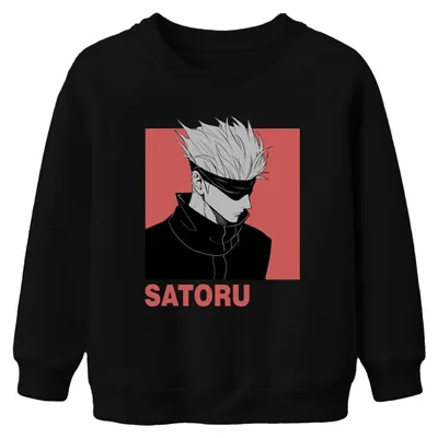 Obrázok produktu pre SATORU GOJO Jujutsu Kaisen Anime Estetika Fanúšikovia Darčeková páska na oči Uni detská mikina, čierna, 152