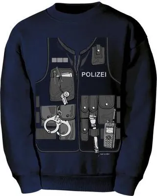 Produktbild von Kinder-Sweat-Shirt mit Print - Polizei - 12793 marine - Gr. 92-164 Größe - 122/128