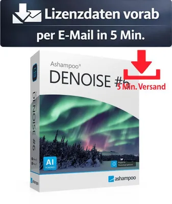 Produktbild von Ashampoo DENOISE #6 (1 PC - Lifetime) ESD Bild, Video Audio 5 Min. Versand als Download per Mail