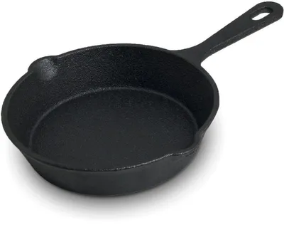Produktbild von Wok Pfanne 14 cm Ø Gusseisen „Kochen für Zwei“ Servier Wok, für Gas- Elektro- Glaskeramik-Herd zum Aufhängen