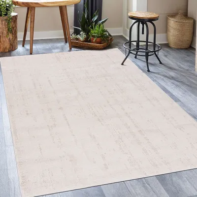 Produktbild von Kurzflor Teppich Mazovia - Abstrakt Beige Teppich für Wohnzimmer, Schlafzimmer gut für Fußbodenheizung - 200 x 300 cm