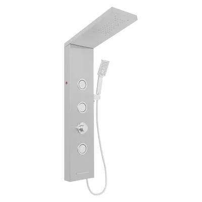 Produktbild von Duschsäule für Badezimmer Silber  Duschpaneel mit LED-Beleuchtung, wandmontierte