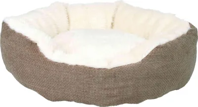 Produktbild von TRIXIE Yuma, Polster-Haustier-Bett, Drinnen, Hund, Braun, Weiß, Rund, Einfarbig