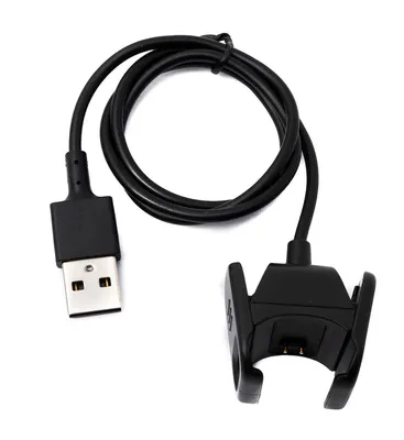 Produktbild von SYSTEM-S USB 2.0 Kabel 54 cm Ladekabel für Fitbit Charge 3 Smartwach in Schwarz