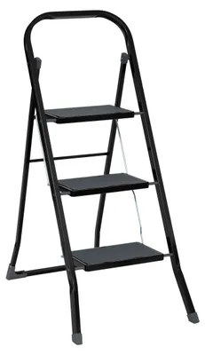 Zdjęcie produktu dla Drabina metalowa 3 stopniowa, 73,5 x 105,3 cm
