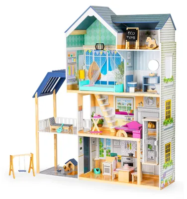 Obrázek produktu pro Dřevěný domeček pro panenky XXL Ecotoys residence Maya