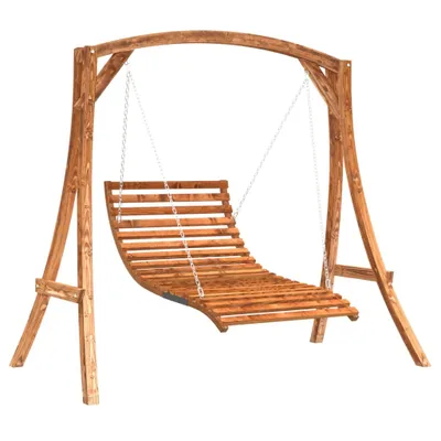 Produktbild von Hollywoodschaukel Massivholz Fichte mit Teak-Finish