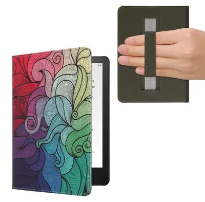Produktbild von kwmobile Klapphülle kompatibel mit Amazon Kindle Paperwhite 11. Generation 2021 Hülle - Flipcase für Kindle Paperwhite Hülle mit Handschlaufe -