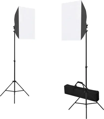 Produktbild von vidaXL Fotostudio-Set mit Softboxen, Hintergrundsystem und Reflektor