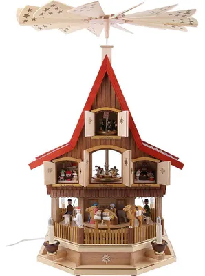 Produktbild von 3-stöckiges Adventshaus - Christi Geburt (77cm) von Richard Glässer