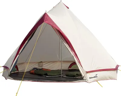 Produktbild von Tipi Wigwam Partyzelt SKANDIKA Comanche 8 personnen Teepee Indianerzelt (sand/rot)