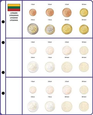 Produktbild von Lindner 8450-42 Vordruckblatt EURO COLLECTION: Kursmünzensätze Litauen