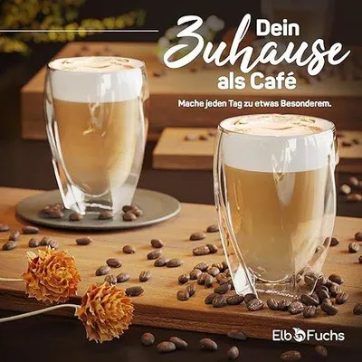Produktbild von Famanu Thermogläser Borosilikatglas - 4 x 330 ml