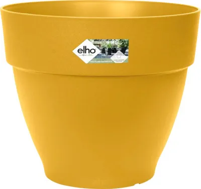 Produktbild von Pflanztopf Elho Vibia Campana Kunststoff Ø 25 cm H 21 cm honigfarben