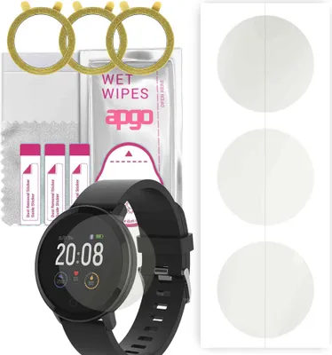 Produktbild von apgo 3 Stück Schutzfolie, Matt, kompatibel mit Forever ForeVive Lite SB-315 Smartwatch, Hydrogel Displayschutzfolie mit Positionierhilfe, Displayfolie, robust und kratzfest