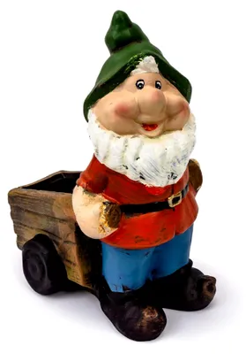 Produktbild von Gartenzwerg mit Schubkarre 24,5 cm, Deko für den Garten